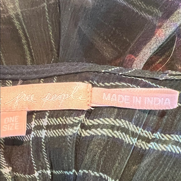 Free People plaid front tie cover up - Picture 7 of 7